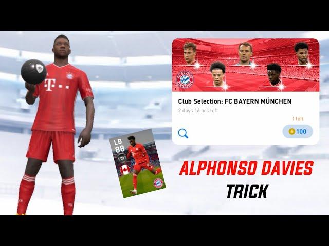 How To Get ALPHONSO DAVIES From FC BAYERN MUNCHEN Club Selection || Pes 2021 Mobile
