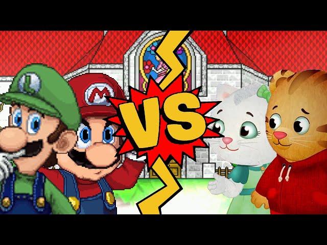 M.U.G.E.N Battles | Mario/Luigi vs Daniel Tiger/Katerina Kittycat