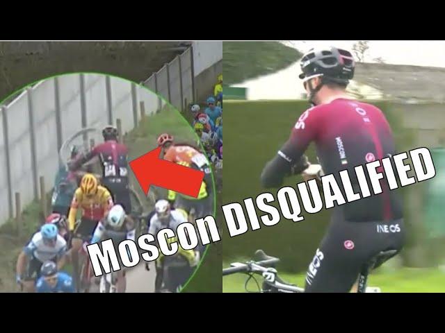 Gianni Moscon DISQUALIFICATION from Kuurne-Brussels-Kuurne 2020 - EXPLAINED