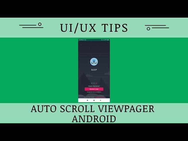 Auto Scroll ViewPager Android