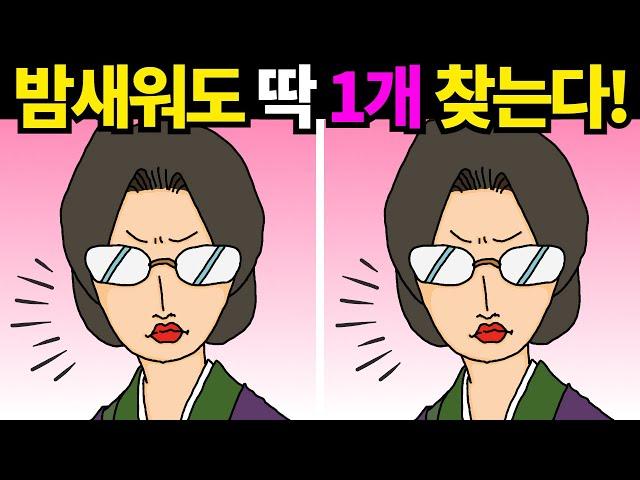 덜도말고 딱 2개만 찾아도 죽어있던 두뇌세포가 다시되살아납니다! [다른그림찾기] #765