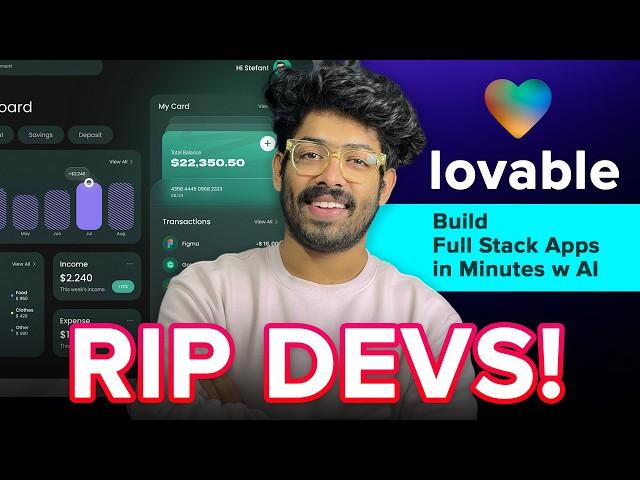 Let's Build A Full Stack App With Lovable.dev AI | Supabase, Auth, Database, API & More