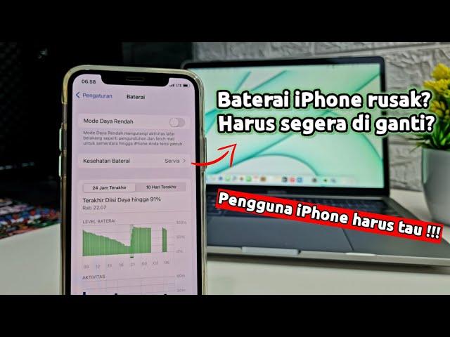 Kesehatan baterai iPhone SERVICE? Gaperlu di ganti !