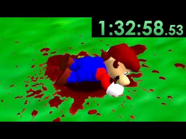 I tried speedrunning Super Mario 64 Gore/Hard Mode