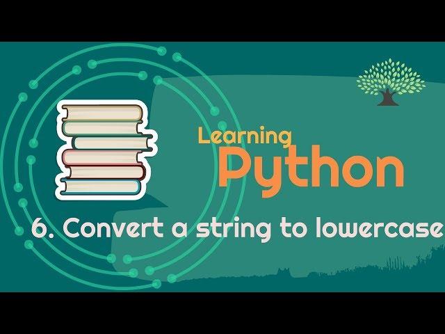 Convert String to lowercase python