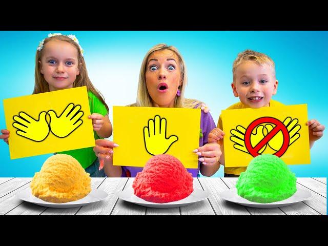 TWO Hands vs ONE Hand vs NO Hands FOOD Challenge