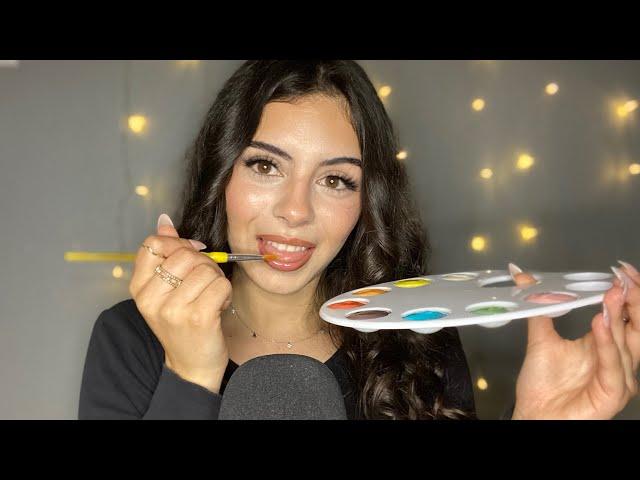 Asmr| Spit Painting You With Edible paint️‍(mouth sounds, face brushing)