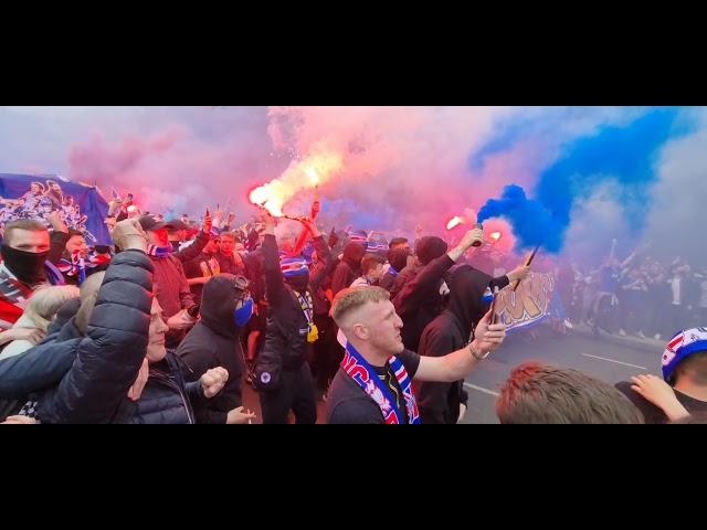 Glasgow Rangers Champions , Union Bears March to George Square 15thMay 2021