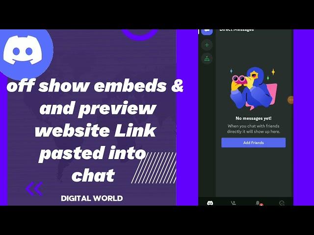 How To turn off Show embeds & preview website Link Pasted into Chat On Discord App 2023