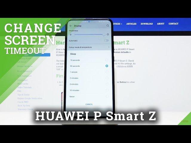 How to Change Screen Timeout in HUAWEI P Smart Z – Screen Sleep Time