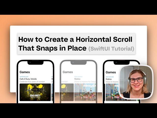 How to Create a Horizontal Scroll That Snaps into Place (SwiftUI Tutorial)