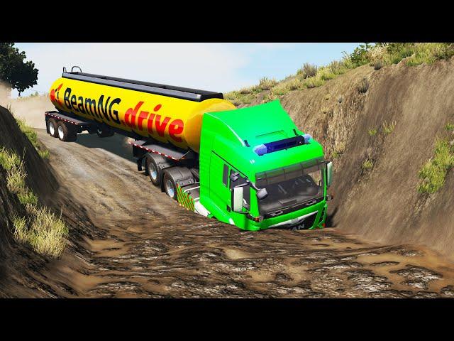 Cars vs Mud Pit #36 | BeamNG.DRIVE