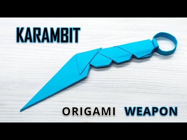 Origami KARAMBIT - How to make karambit from paper easy