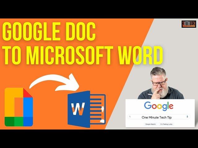 CONVERT - Google Docs to Microsoft Word