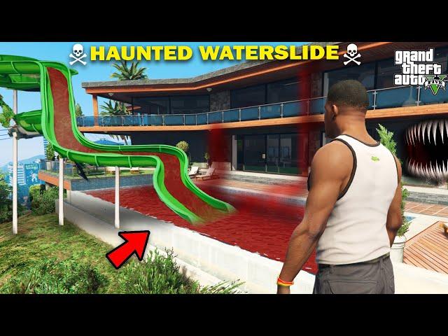GTA 5 : Franklin Found Evil Waterslide In His Haunted House GTA 5 !