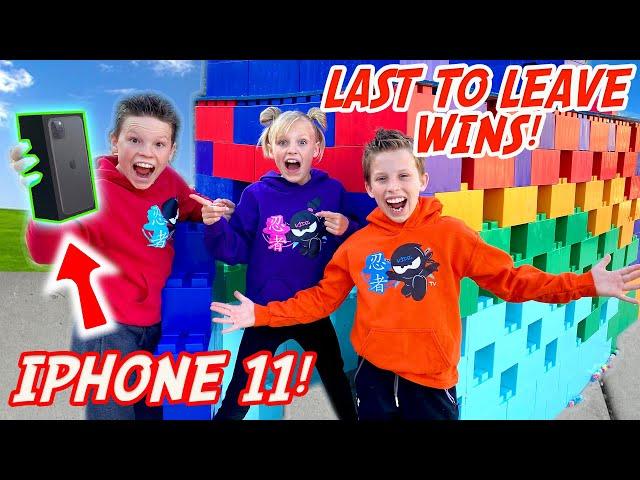 Last to leave Giant LEGO Fort wins iPhone 11!