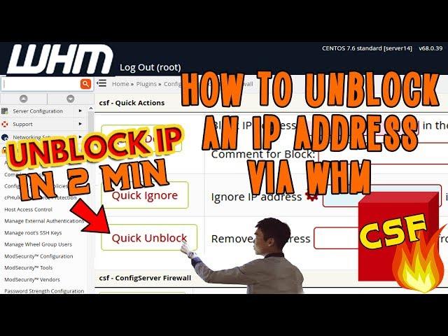 How to unblock any IP Address from Firewall via WHM [STEP by STEP]️