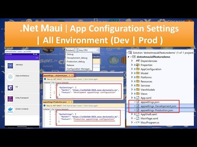 .Net Maui | App Configuration Settings | All Environment (Dev | Prod )