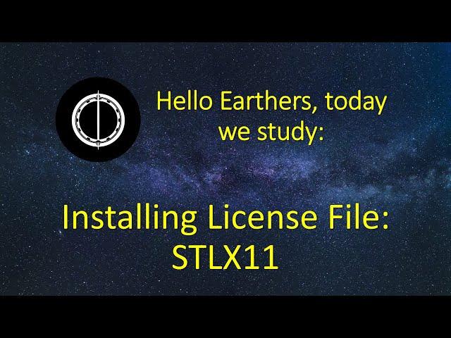 Activating STK License File for STLX11