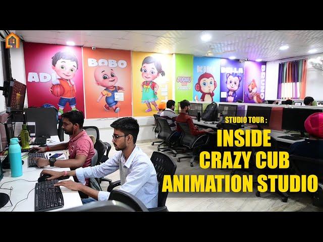 STUDIO TOUR : Inside Crazy Cub Animation Studio | Jugnu Kids | #3danimation #indiananimation