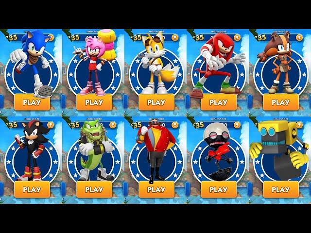 Sonic Dash 2 Sonic Boom - All 7 Characters Unlocked & Fully Upgraded Hack unlimited Rings Mod Shadow