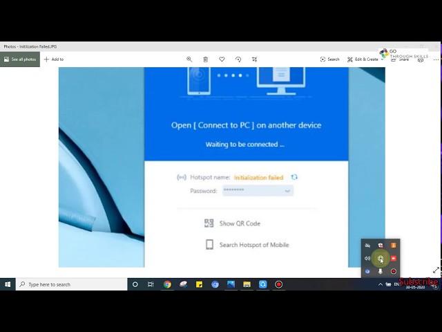 Shareit Mobile to PC Initialization failed Error Fix