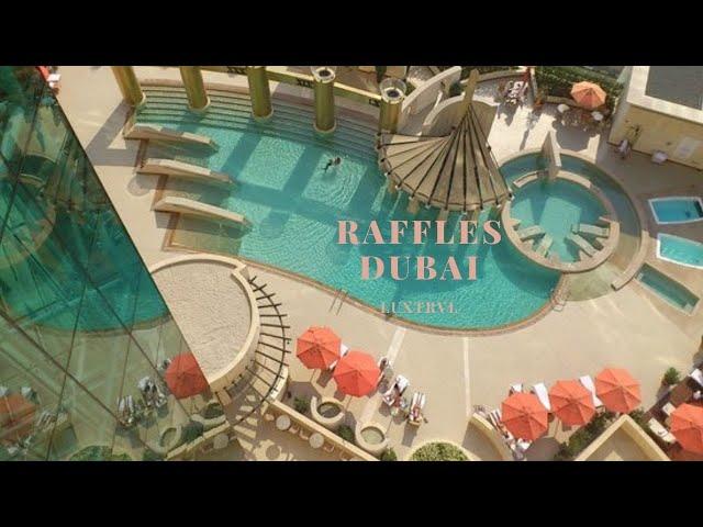 RAFFLES DUBAI - Great Luxury Hotel near Dubai Airport DXB (traveling with broken foot ep3)