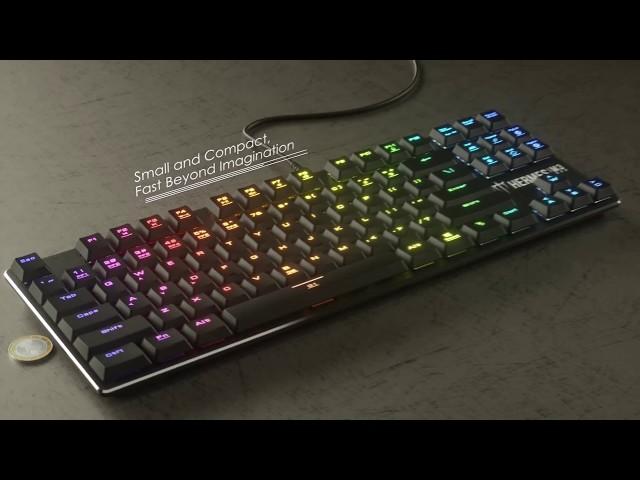 GAMDIAS HERMES M3 Low-Profile RGB Keyboard - Small and Compact