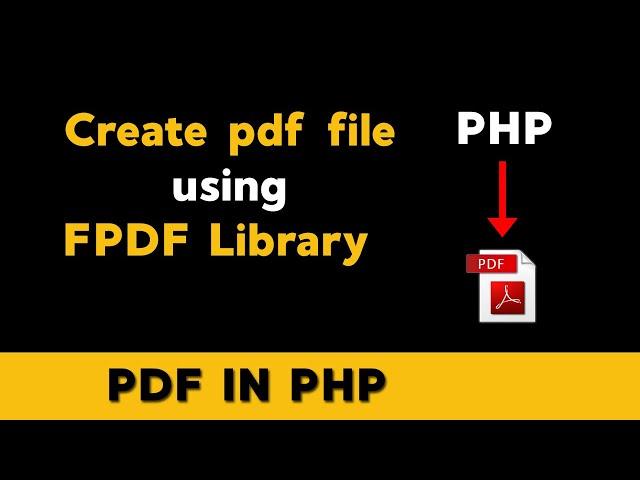 create pdf in php using fpdf || generate pdf in php with mysql  - 2019 || Coding Juice