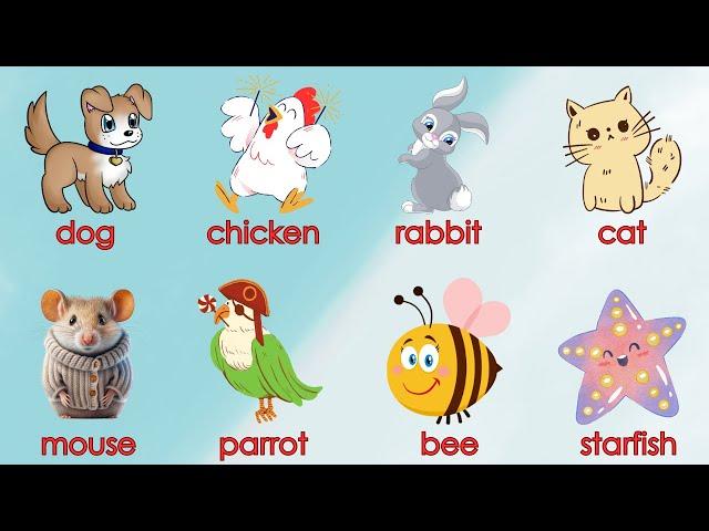 Bé học tiếng Anh Các con vật | Bé tập nói Con gì đây? | Oh Vui Kids