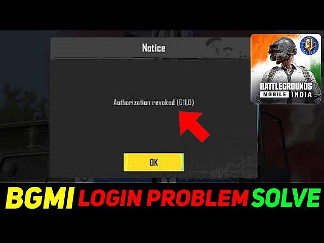 Bgmi Authorization Revoked 611 Problem Solution || Bgmi Login Problem Solve 2024