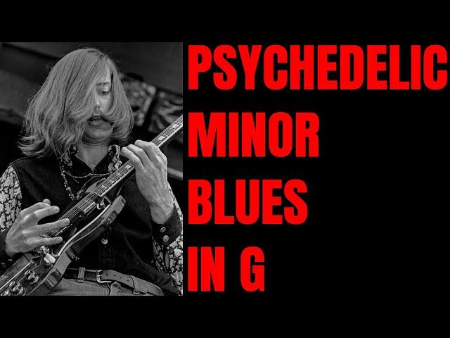 Psychedelic Minor Blues Jam | Guitar Backing Track (G Minor)