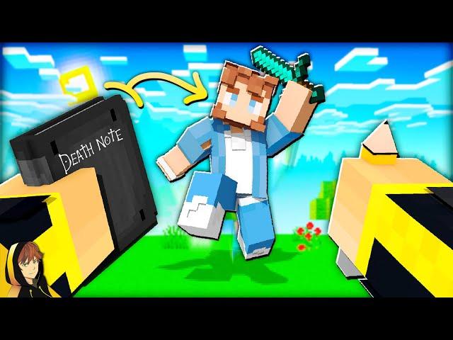 Using DEATH NOTE to SURVIVE a MANHUNT in MINECRAFT!?!