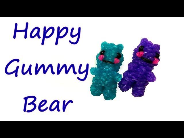 Happy Gummy Bear Tutorial by feelinspiffy (Rainbow Loom)