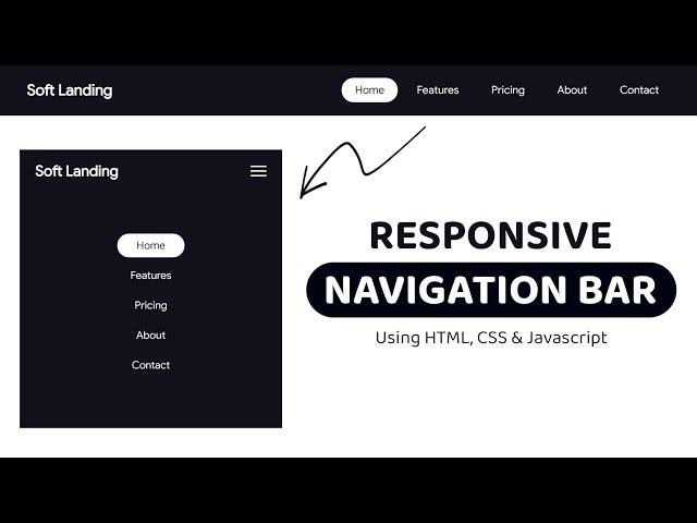 Responsive Navbar HTML CSS, Responsive Navbar HTML CSS JavaScript