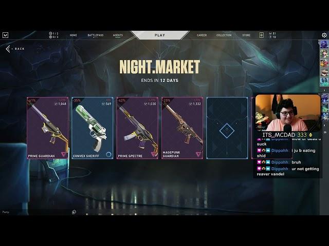 Guy enjoying his Reaver Vandal in night market