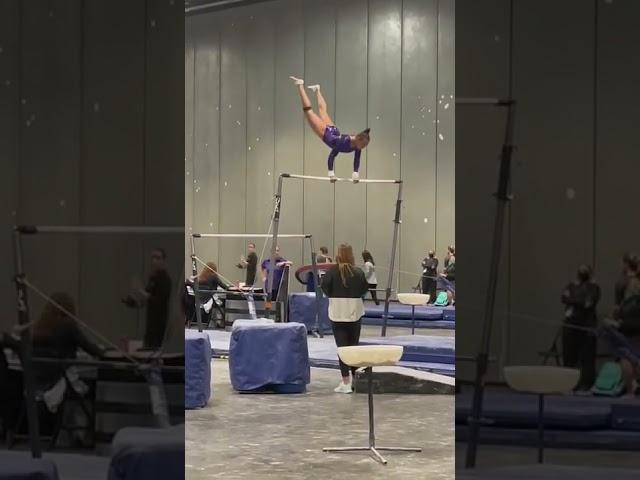 Level 7 bar routine Florida championships ( yikes ) March of 2022 Chelsea Zimmer