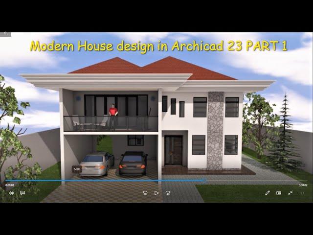 (PART 1) How To Model a Modern House with Archicad 23