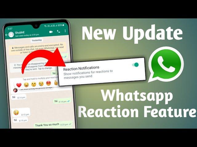 Whatsapp Reaction Features | Whatsapp New update | Whatsapp new features 