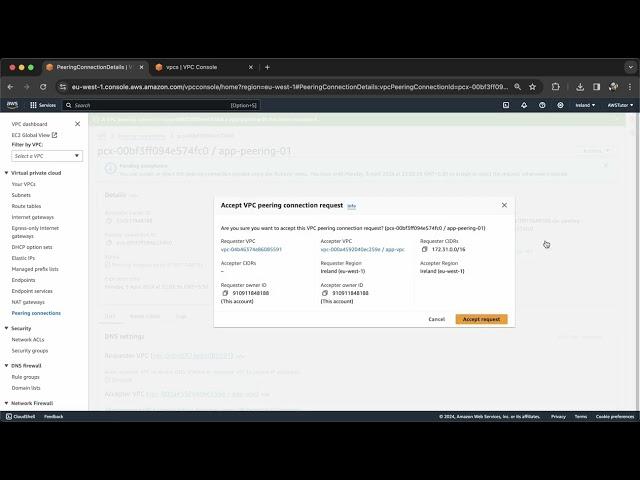 Mastering VPC Peering on AWS: A Step-by-Step Guide | Learn VPC peering in 5 minutes - Easy Tutorial