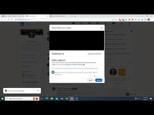 Add Captions to LinkedIn Videos