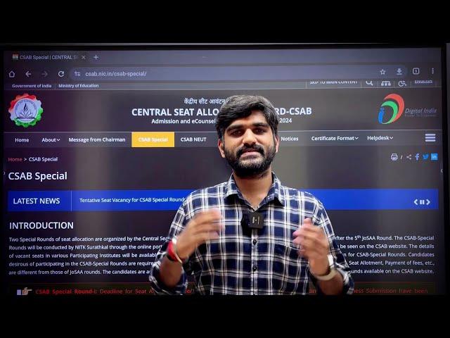 CSAB Counselling Urgent Update Must Watch Otherwise Seat Cancel | CSAB Counselling 2024 #csab