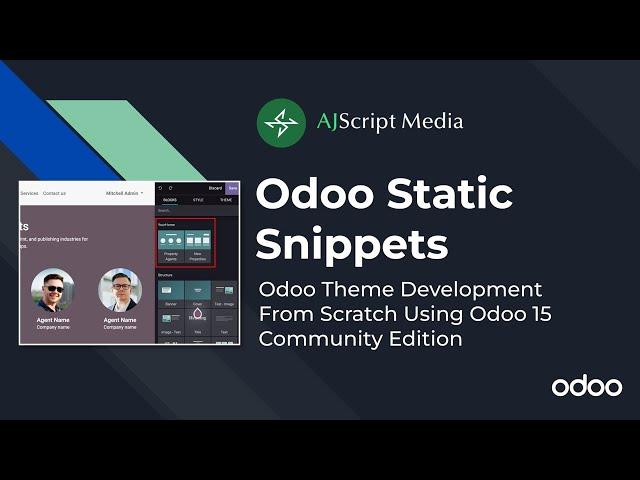 Create Odoo Snippets with Options - Static | Odoo Theme Development Tutorial From Scratch (Part 5)