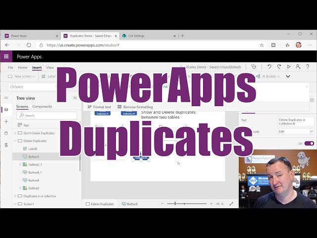 PowerApps Duplicates - Avoid, highlight, and even delete