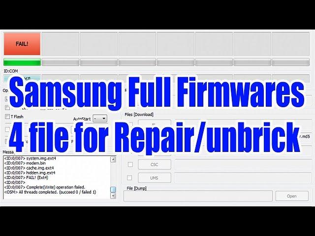 How to extract Samsung 4files firmware from one file firmware