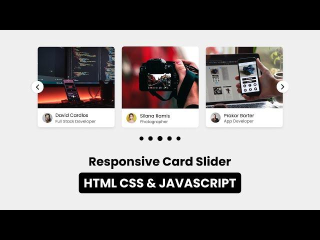 How to Create Responsive Card Slider in HTML CSS & JavaScript | SwiperJs