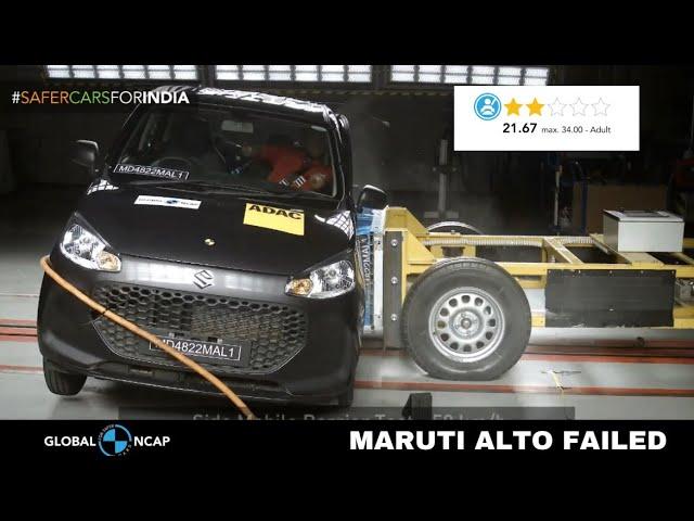 Maruti Alto FAILED Scored 2 Stars in Cash Test  in GNCAP