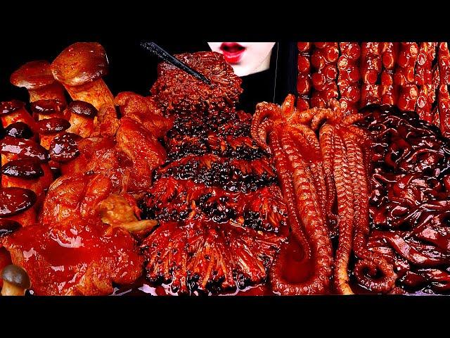 ASMR BLACK BEAN NOODLES, SPICY SEAFOOD, SPICY ENOKI MUSHROOM, 불닭 팽이버섯 먹방, OCTOPUS, 짜장 라면 먹방MUKBANG