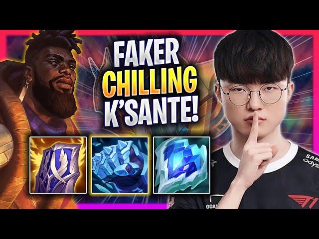 FAKER CHILLING WITH K'SANTE! - T1 Faker Plays K'sante TOP vs Vayne! | Season 2024