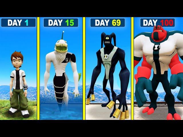 Surviving 100 DAYS As BEN 10 in GTA 5